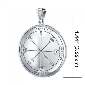 First Pentacle of Venus Solomon Seal Sterling Silver Pendant TPD2869